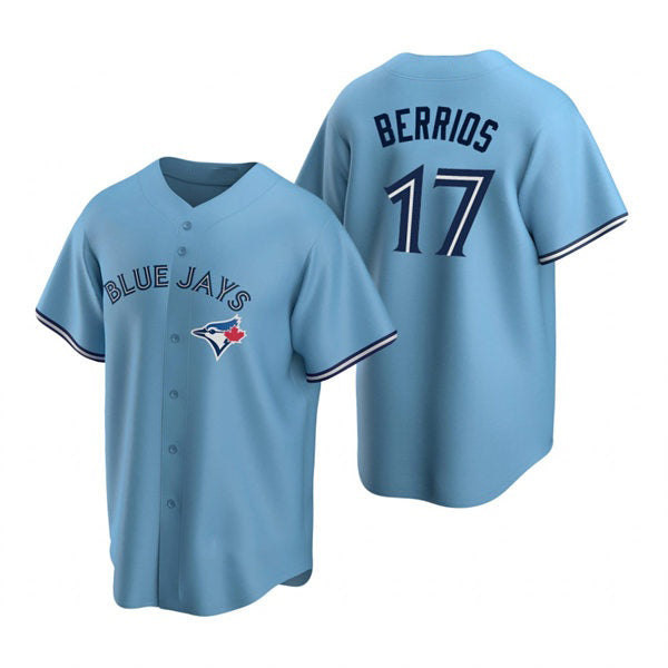 Toronto Blue Jays #17 Jose Berrios Powder Blue Puhics Alternate Cool Base Jersey