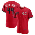 Cincinnati Reds #44 Elly De La Cruz Red Puhics 2026 City Connect Authentic Sponsor Patch Jersey