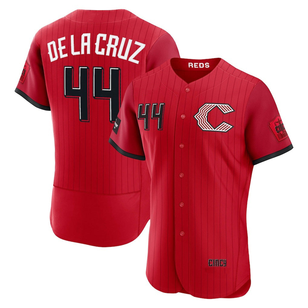 Cincinnati Reds #44 Elly De La Cruz Red Puhics 2026 City Connect Authentic Sponsor Patch Jersey