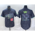 Tampa Bay Rays #22 Jose Siri Number Charcoal Puhics 2024 City Connect Limited Stitched Jerseys