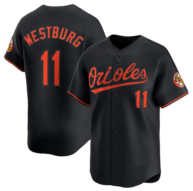 Baltimore Orioles #11 Jordan Westburg Black Puhics 2025 Alternate Limited Cool Base Stitched Jersey