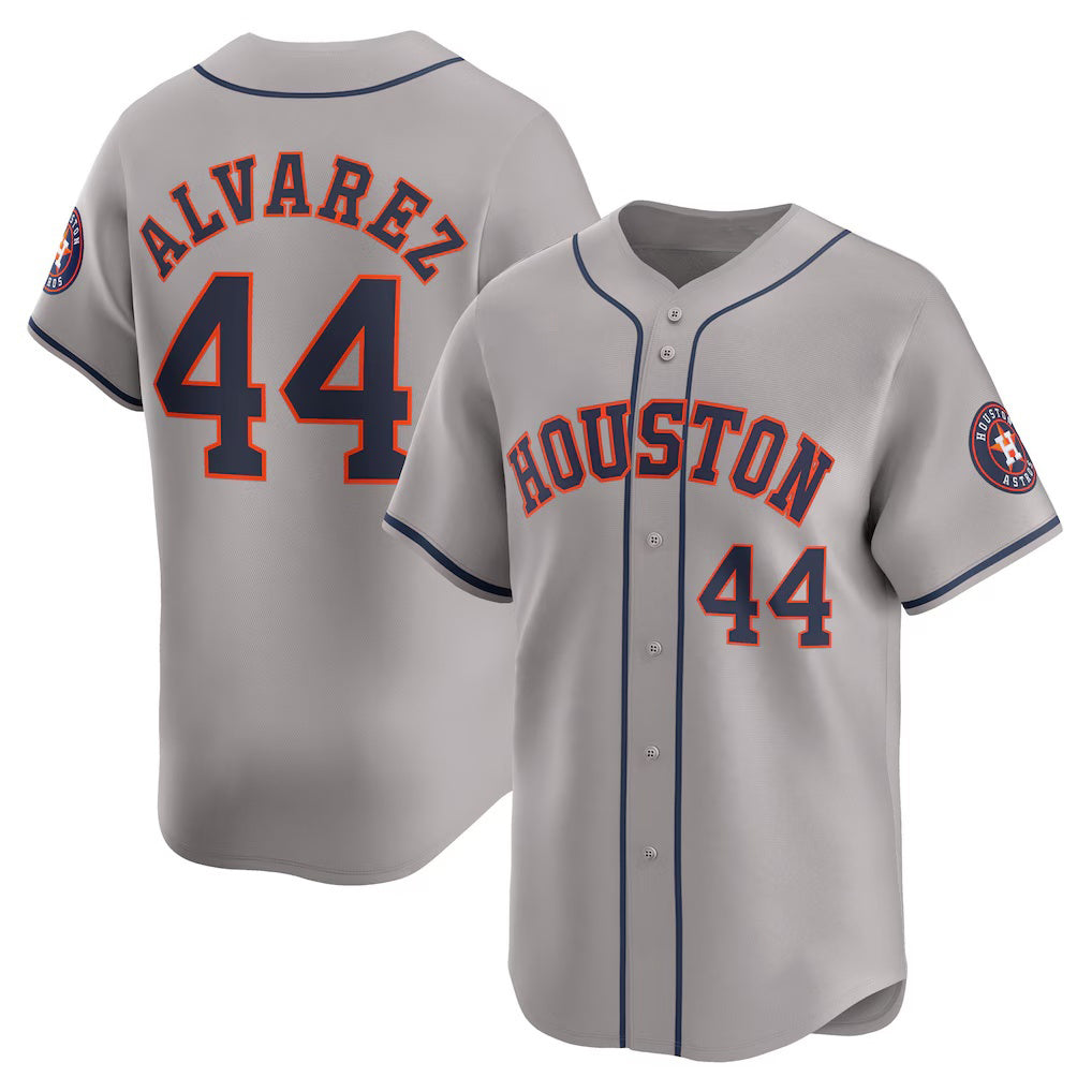 Houston Astros #44 Yordan Alvarez Gray Puhics Away Limited Player Jersey