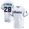 Miami Marlins #28 Kyle Stowers White Puhics 2024 Home Limited Stitched Jersey