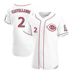 Cincinnati Reds #2 Nick Castellanos White Puhics 2021 Home Player Jersey