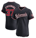Washington Nationals #37 Stephen Strasburg Navy Puhics Alternate Elite Stitched Jersey