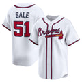Atlanta Braves #51 Chris Sale White Puhics Home Limited Player Jersey