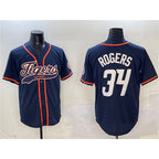 Detroit Tigers #34 Jake Rogers Navy Puhics With Patch Cool Base Stitched Jersey