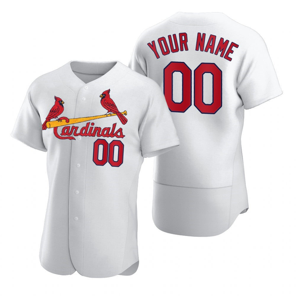 Custom St. Louis Cardinals White Puhics 2020 Stitched Flex Base Jersey
