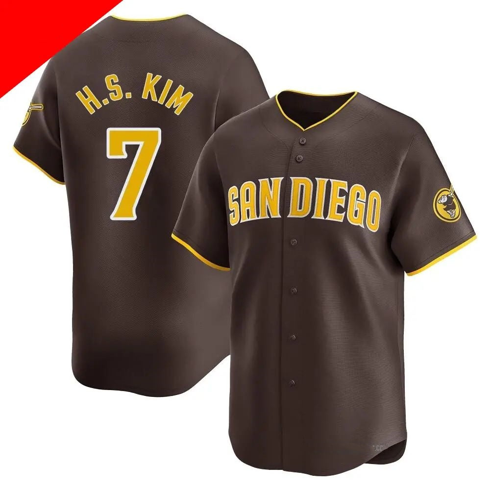 San Diego Padres #7 Ha-Seong Kim Brown Puhics Cool Base Stitched Jersey