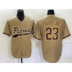 San Diego Padres #23 Fernando Tatis Jr Tan Puhics NEW 2023 Cool Base Stitched Jersey