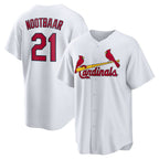 St. Louis Cardinals #21 Lars Nootbaar White Puhics Home Replica Jersey