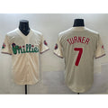 Philadelphia Phillies #7 Trea Turner Cream Puhics Phanatic Limited Stitched Jersey