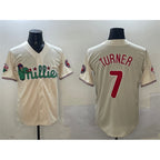 Philadelphia Phillies #7 Trea Turner Cream Puhics Phanatic Limited Stitched Jersey
