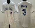 Toronto Blue Jays #3 Myles Straw White Puhics Limited Jersey