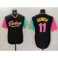 San Diego Padres #11 Yu Darvish Black Puhics Fashion Jersey
