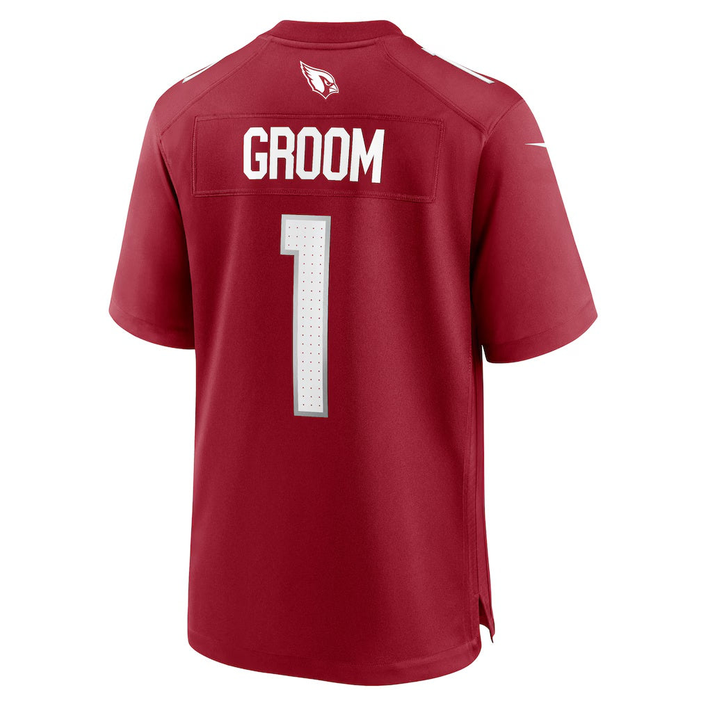 A.Cardinals Number #1 Groom Cardinal Game Stitched Football Jerseys