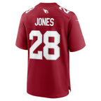 A.Cardinals #28 Elijah Jones Cardinal Team Game Stitched Football Jerseys