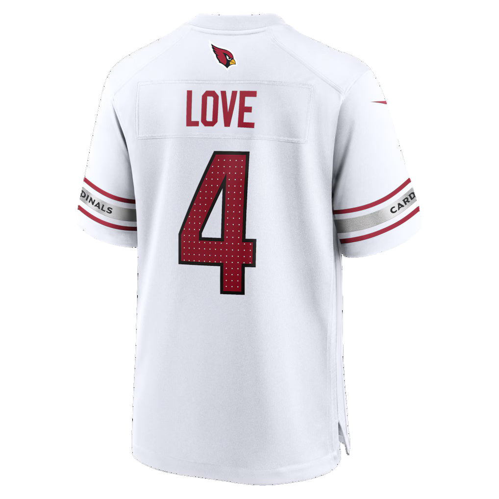 A.Cardinals #4 Jeremiyah Love White Game Player Stitched Football Jerseys