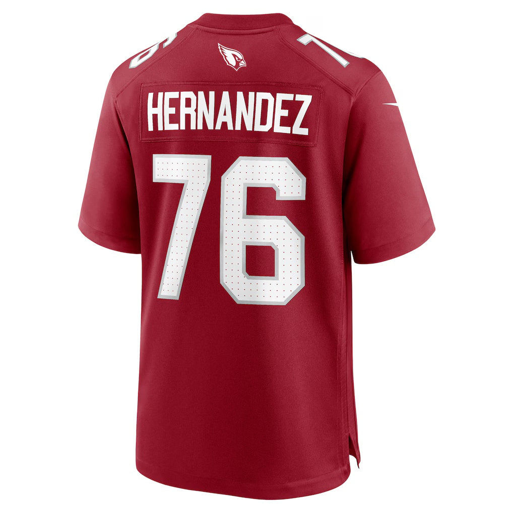 A.Cardinals #76 Will Hernandez Cardinal Team Game Stitched Football Jerseys