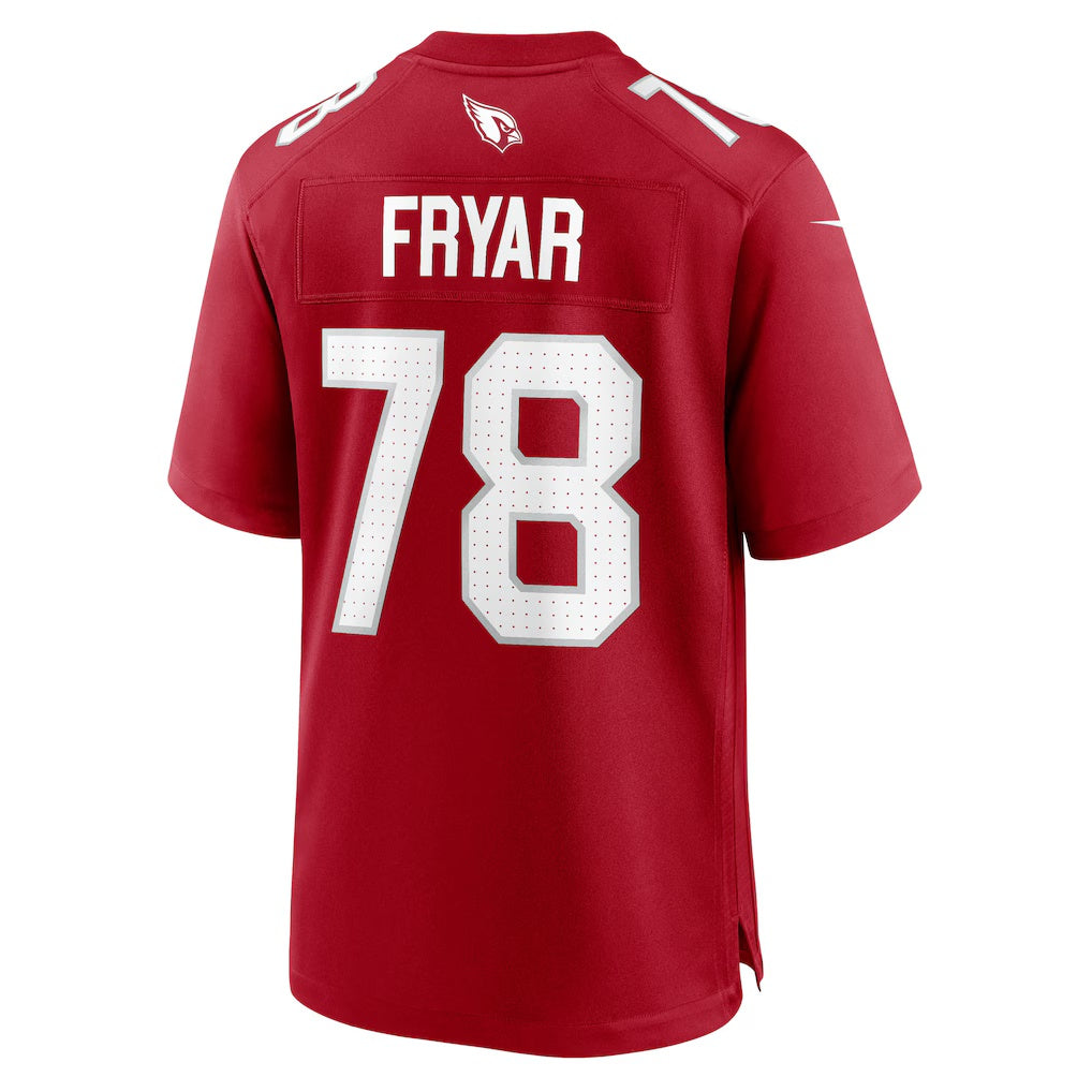 A.Cardinals #78 Josh Fryar Cardinal Team Game Stitched Football Jerseys