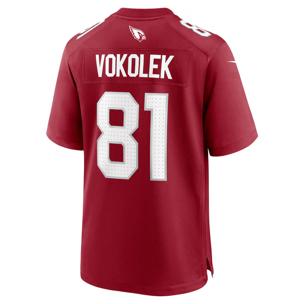 A.Cardinals #81 Travis Vokolek Cardinal Team Game Stitched Football Jerseys