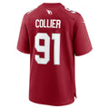 A.Cardinals #91 L.J. Collier Cardinal Team Game Stitched Football Jerseys