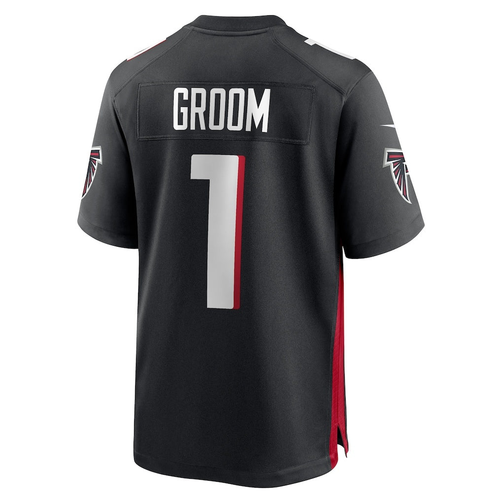 A.Falcons Number #1 Groom Black Game Stitched Football Jerseys