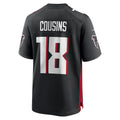 A.Falcons #18 Kirk Cousins Black Game Player Stitched Football Jerseys