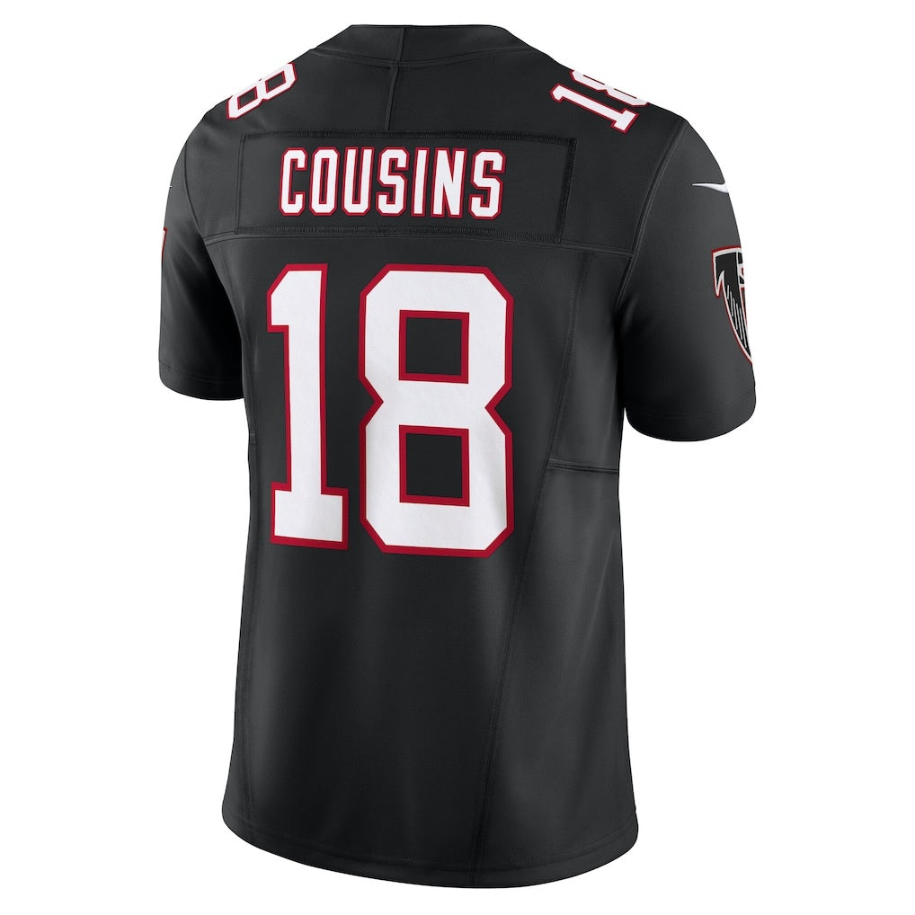 A.Falcons #18 Kirk Cousins Black Vapor F.U.S.E. Limited Stitched Football Jerseys 2