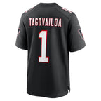 A.Falcons #1 Tua Tagovailoa Black Alternate Game Stitched Football Jerseys