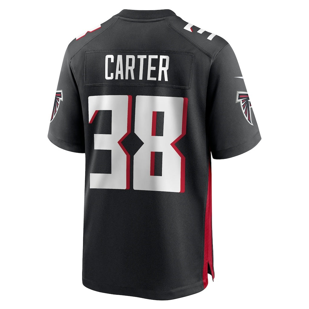 A.Falcons #38 Nathan Carter Black Team Game Stitched Football Jerseys
