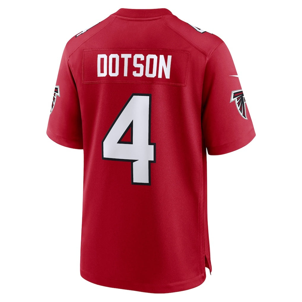 A.Falcons #4 Jahan Dotson Red Team Game Stitched Football Jerseys
