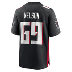 A.Falcons #69 Jack Nelson Black Team Game Stitched Football Jerseys