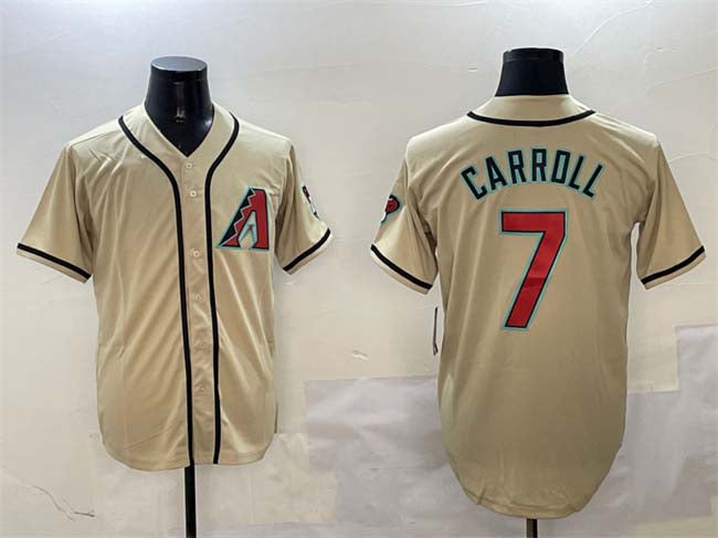 Arizona Diamondbacks #7 Corbin Carroll Puhics Gold Limited Stitched Baseball Jersey