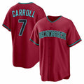Arizona Diamondbacks #7 Corbin Carroll Puhics Red Alternate 2 Replica Stitched Baseball Jersey