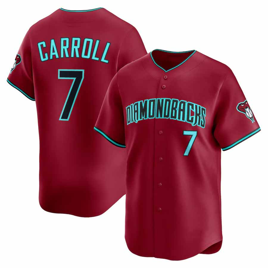 Arizona Diamondbacks #7 Corbin Carroll Puhics Red Alternate Limited Stitched Baseball Jersey