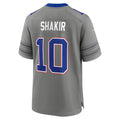 B.Bills #10 Khalil Shakir Gray Nickel City Game Stitched Football Jerseys