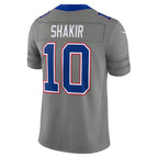 B.Bills #10 Khalil Shakir Gray Nickel City Vapor F.U.S.E. Limited Stitched Football Jerseys