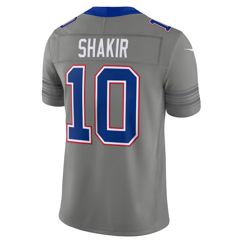 B.Bills #10 Khalil Shakir Gray Nickel City Vapor F.U.S.E. Limited Stitched Football Jerseys