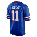 B.Bills #11 Mitchell Trubisky Royal Game Stitched Football Jerseys