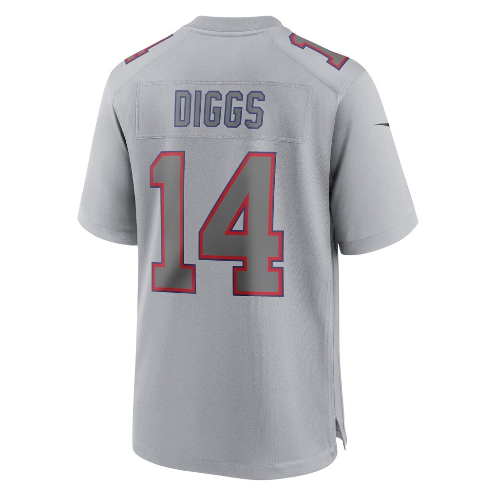 B.Bills #14 Stefon Diggs Atmosphere Fashion Game Stitched Football Jerseys- Gray