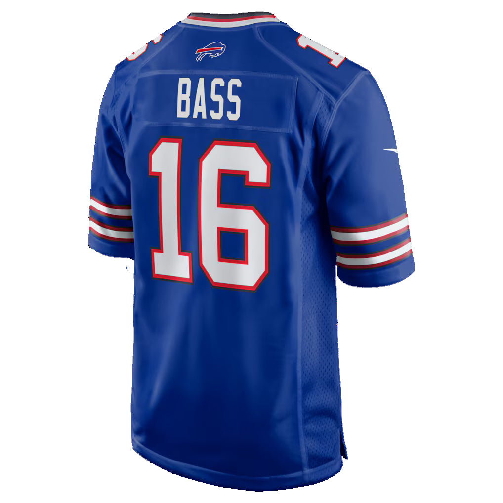 B.Bills #16 Tyler Bass Royal Team Game Stitched Football Jerseys