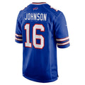 B.Bills #16 Xavier Johnson Royal Game Stitched Football Jerseys