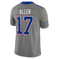 B.Bills #17 Josh Allen Gray Nickel City Vapor F.U.S.E.Limited Stitched Football Jerseys