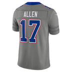 B.Bills #17 Josh Allen Gray Nickel City Vapor F.U.S.E.Limited Stitched Football Jerseys