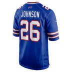 B.Bills #26 Ty Johnson Royal Team Game Stitched Football Jerseys