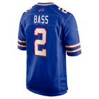 B.Bills #2 Tyler Bass Royal Game Player Stitched Football Jerseys