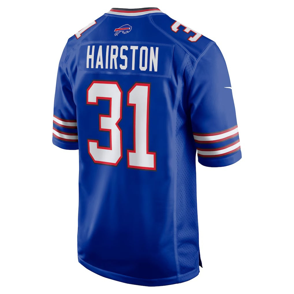 B.Bills #31 Maxwell Hairston Royal 2025 Draft First Round Pick Game Stitched Football Jerseys