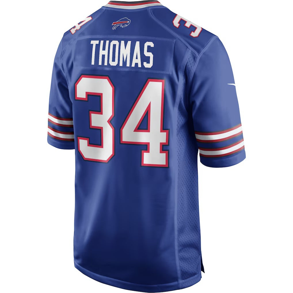 B.Bills #34 Thurman Thomas Royal Game Retired Player Stitched Football Jerseys