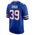 B.Bills #39 Tommy Doman Royal Team Game Stitched Football Jerseys